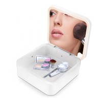 Mask Sterilizer Key UVC Cabinet Makeup Brush Large Phone Light UV Sanitizer UV Sterilizer Box with Makeup Mirror