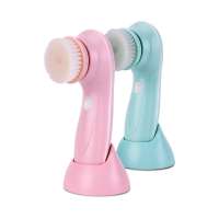 electric ultrasonic skin scrubber beauty personal skin care facial device cleansing makeup cleaner massage hair brush