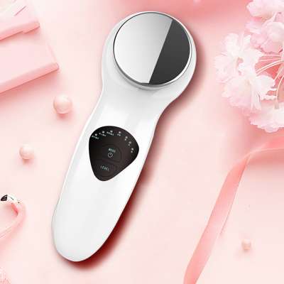 Ultrasonic Eye Facial Massager Ice Warm Color Light Beauty Equipment Led Photon Acne Tender Facial Skin Care Cream Import Device